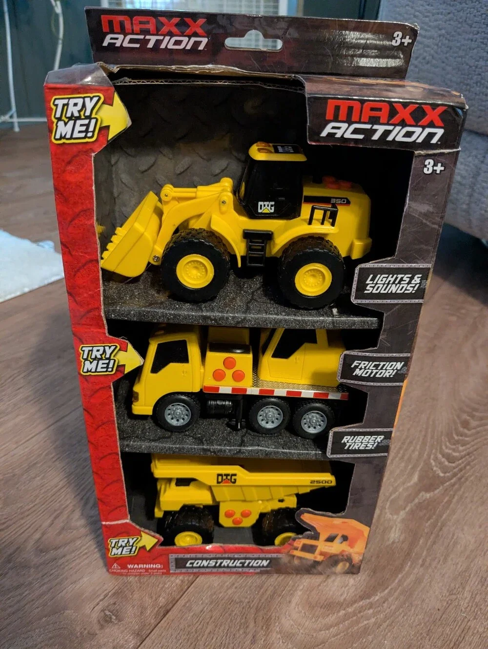 NWT MaxxAction Toy Construction Truck Set